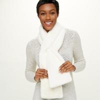 Faux Fur Scarf With Hidden Zipper Pocket