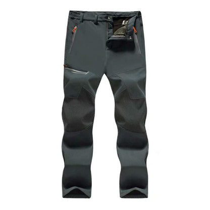 Men's Fleece Lined Ski Pants - Water Resistant 4 Zip Pockets