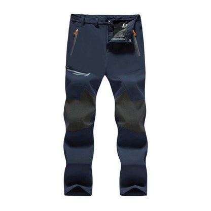 Men's Fleece Lined Ski Pants - Water Resistant 4 Zip Pockets