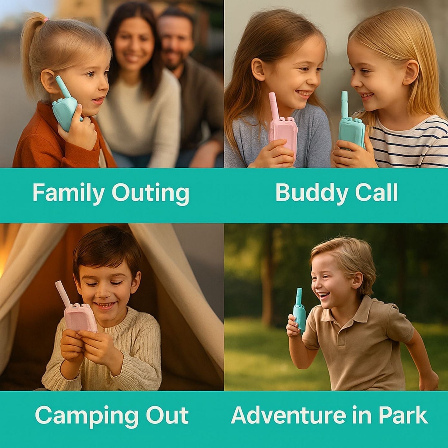 Kids'  Video Walkie-Talkie – 2-Pack HD Intercom for Playful, Secure Communication