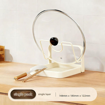 Multi-Functional Kitchen Storage Rack: Pot Lid, Spatula & Cutting Board Organizer